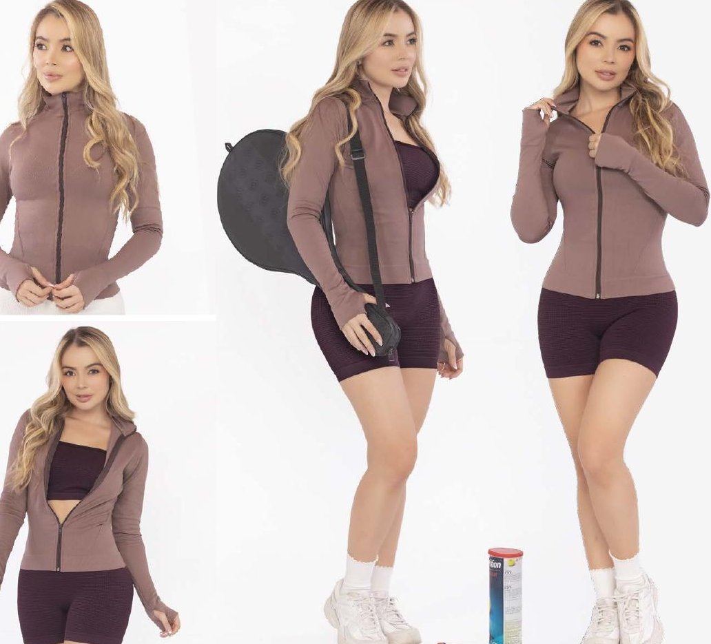 Mauve Performance Jacket – Long Sleeve Zip with Thumb Holes - FEMININEUS Seamless Activewear
